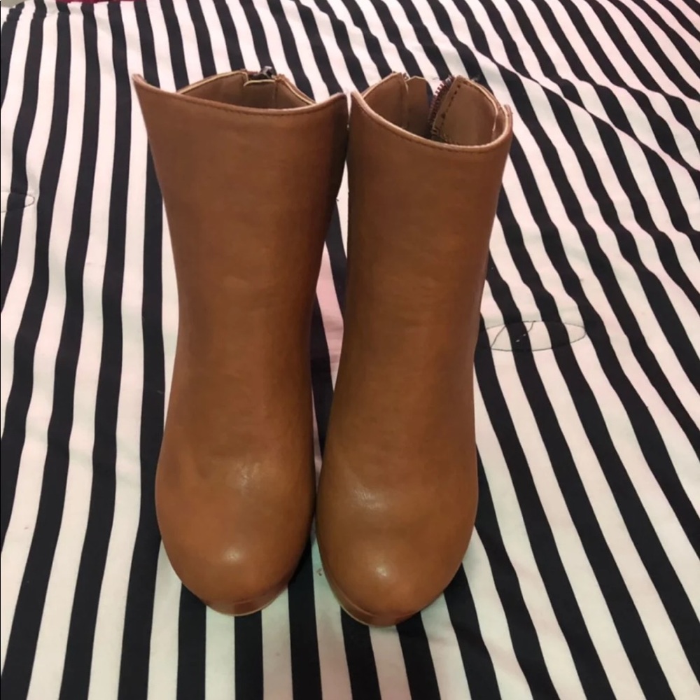 Brown ankle booties